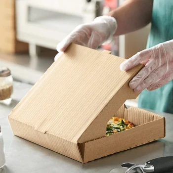 Choice 10" x 10" x 2" Kraft Customizable Corrugated Plain Pizza Box - 50/Bundle