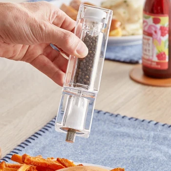 Choice 7" Acrylic Salt Shaker / Pepper Mill Combo