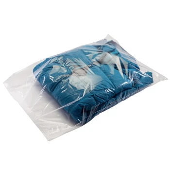 Lavex 5" x 12" 1 Mil Clear Flat Polyethylene Bag - 1,000/Case
