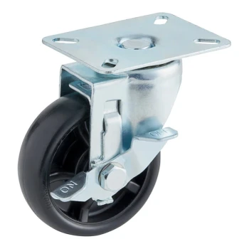 Avantco 17816412 4 inch Swivel Plate Caster with Brake