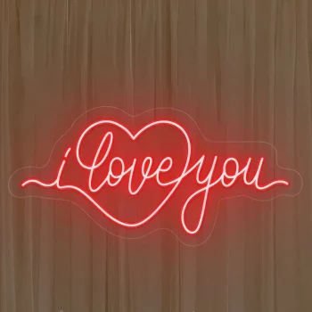 Crazy Neon 27 1/2" x 13" Red LED "I Love You" Sign CNUS000161