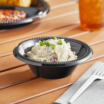 Choice 12 oz. Black Plastic Bowl - 1,000/Case