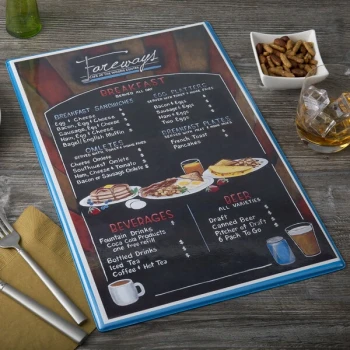 Menu Solutions H500G Hamilton Sky 11" x 17" Single Panel Two View Menu Board