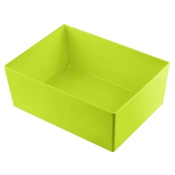 TableCraft CW5006LG Simple Solutions 1/2 Size 8 Qt. Lime Green Cast Aluminum Deep Straight Sided Bowl - 5" Deep