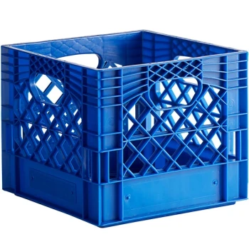 Blue 16 Qt. Square Milk Crate - 13" x 13" x 11"