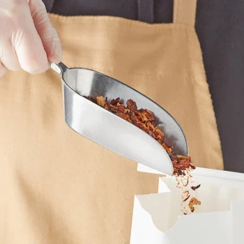 Choice One Piece Flat Bottom Aluminum Scoop - 5 oz.