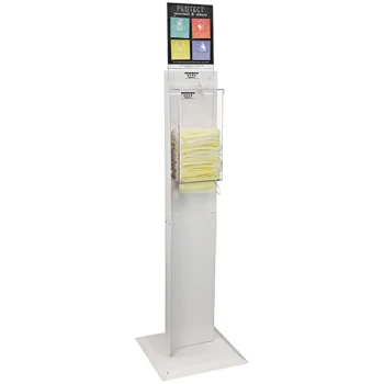 BOWMAN Dispensers Quartz Beige Face Mask Bulk Dispenser with Vertical Sign Holder BD119-0000
