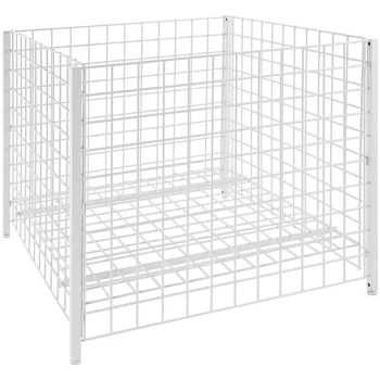 Econoco 36" x 36" x 32" White Wire Stationary Retail Dump Bin