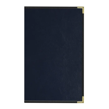H. Risch, Inc. Oakmont 8 1/2" x 14" Blue 8-View Menu Cover