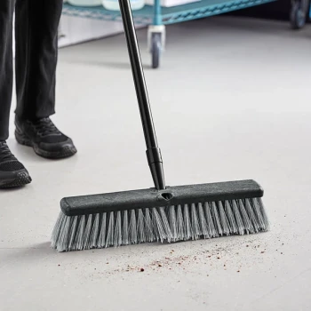 O-Cedar Commercial 27044-6 18" Push Broom Head with Flagged Polystyrene Bristles