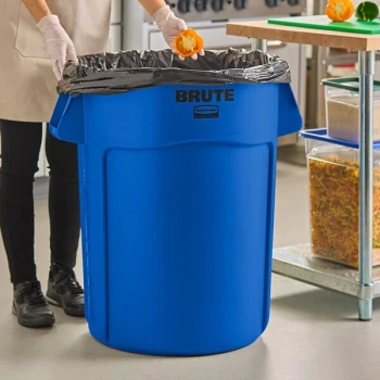 Rubbermaid® FG264300BLUE BRUTE 44 Gallon Blue Round Trash Can