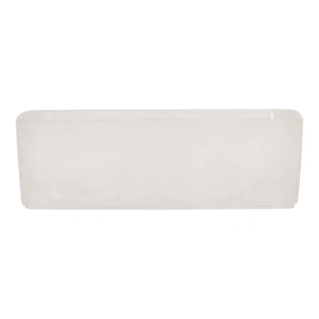 Cal-Mil 128 oz. White Cloud Square Resin Bowl