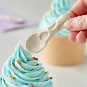 World Centric 3" Compostable Fiber Tasting Spoon - 3,000/Case