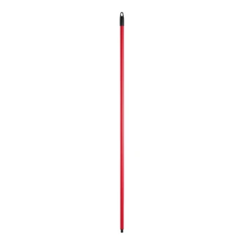 Lavex 60" Red Threaded Metal Broom / Squeegee Handle