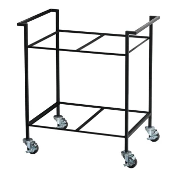 Cal-Mil Sydney 26" x 21" x 36" 2-Tier Black Modular Serving Cart with 4 Casters 28514-13