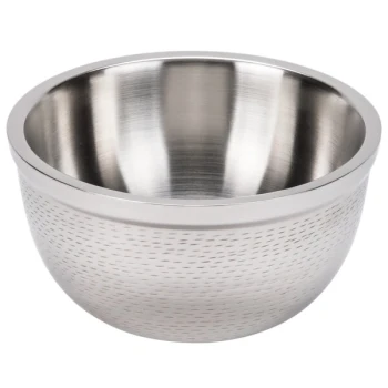 TableCraft RB9 Remington 3.25 Qt. Round Stainless Steel Double Wall Bowl - 9 1/2" x 5"