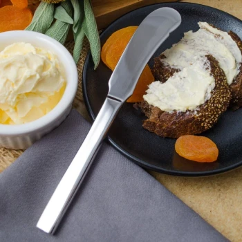 Walco Semi from Steelite International WL0911 6 11/16" 18/10 Stainless Steel Extra Heavy Weight Butter Knife - 12/Case