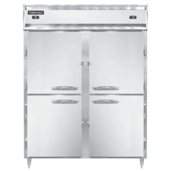 Continental Refrigerator D2RFENSAPTHD 57" Solid Half Door Extra-Wide Dual Temperature Pass-Through Refrigerator/Freezer