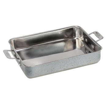 Bon Chef 60013CLDSTARLIGHT Cucina 3 Qt. Starlight Stainless Steel Roasting Pan - 11 5/8" x 9 3/8" x 2 3/8"