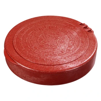 Carlisle 071029 7" Terra Cotta Polypropylene Tortilla Server with Hinged Lid - 12/Case