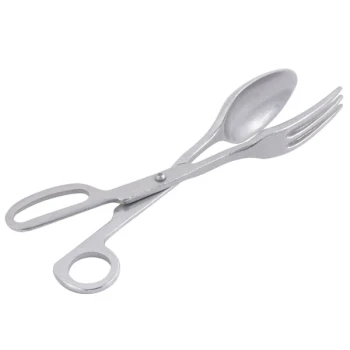 Bon Chef 9030 Pewter-Glo 10" Scissor Salad Tongs