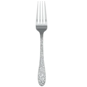 Oneida Ivy Flourish by 1880 Hospitality T638FDEF 7 1/8" 18/10 Stainless Steel Extra Heavy Weight Salad Fork - 12/Case