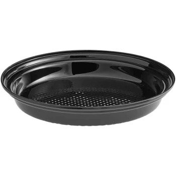 Delfin from Steelite International DFTRD10P10 10" x 1" Round Black Acrylic Prism Tray