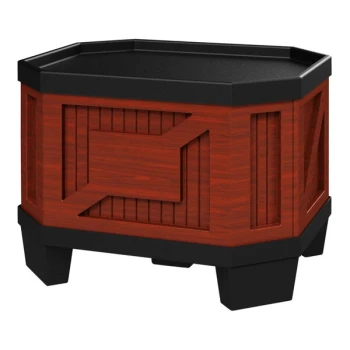 Borray Manufacturer Inc. 39 1/8" x 47 1/4" x 32 5/8" Cherry Plastic Orchard Bin