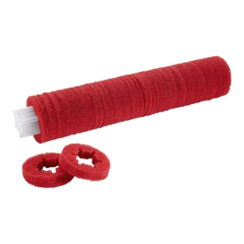 Karcher 6.369-734.0 21" Red Medium Cylindrical Scrub Pad for Chariot™ 2 iScrub Floor Scrubbers