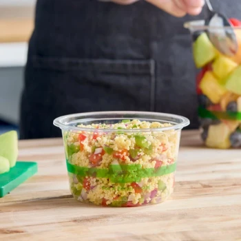 World Centric 16 oz. Compostable Clear PLA Plastic Deli Container - 1,000/Case
