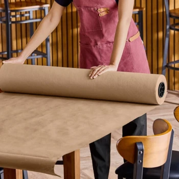Choice 36'' x 300' 60 lb. Brown Paper Roll Table Cover