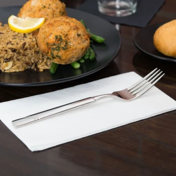 Libbey 988 027 Zephyr 8 1/8" 18/8 Stainless Steel Extra Heavy Weight Dinner Fork - 36/Case