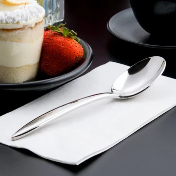 Libbey 982 002 Contempra 7 1/4" 18/8 Stainless Steel Extra Heavy Weight Dessert Spoon - 36/Case
