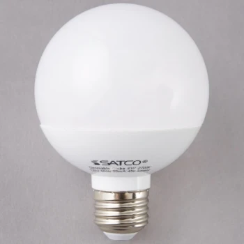 Satco S9200 6 Watt (40 Watt Equivalent) Frosted Warm White LED Globe Light Bulb - 120V (G25)