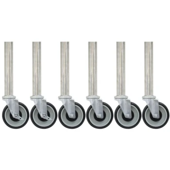 Advance Tabco TA-25S-6 5" Stainless Steel Legs with 5" Swivel Stem Casters - 6/Set