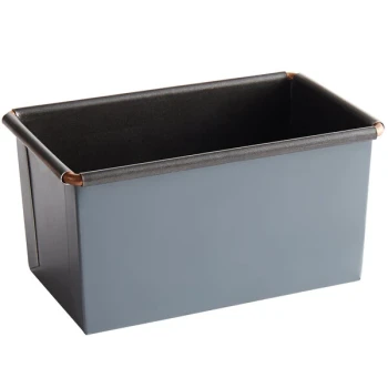 Matfer Bourgeat 341601 Exopan Steel 0.44 lb. Non-Stick Bread Loaf Pan - 5 1/2 inch x 3 inch x 3 inch