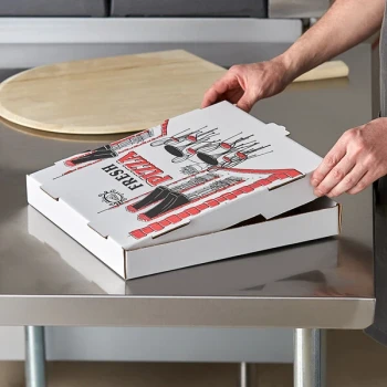Choice 14" x 14" x 2" White Corrugated Pizza Box - 50/Bundle