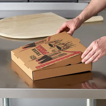 Choice 12" x 12" x 2" Kraft Corrugated Pizza Box - 50/Bundle
