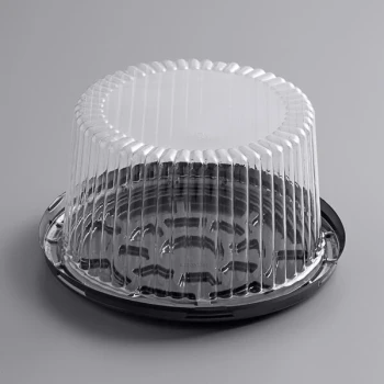 Choice 7" High Dome Cake Display Container with Clear Dome Lid - 25/Pack