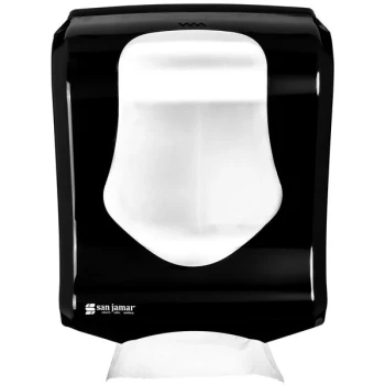 San Jamar T1770BKSS Ultrafold Summit C-Fold / Multifold Towel Dispenser - Black / Stainless Steel Look