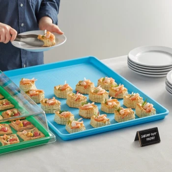 Choice 18" x 26" Blue Bakery Display / Market Tray - 6/Case
