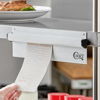 Choice 12" x 3 1/2" Aluminum Wall-Mounted Ticket Holder