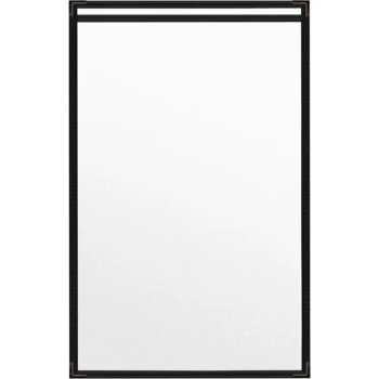 H. Risch, Inc. TES Deluxe Sewn 11" x 17" Black 2 View Vinyl Menu Cover with Black Smooth Corners and Matte Finish