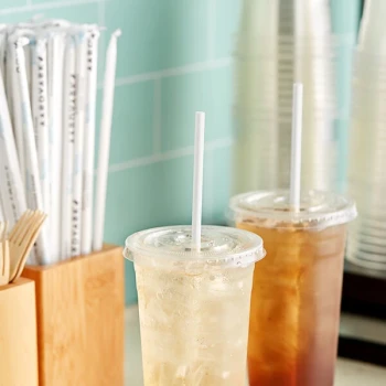 Aardvark 10" Jumbo White Wrapped Paper Straw - 3,200/Case