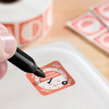 Noble Wednesday 1" Dissolvable Day of the Week Clock Label - 1,000/Roll