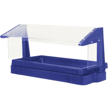 Cambro BBR480186 48" x 24" x 25" Navy Blue Buffet / Salad Bar with Free Standing Sneeze Guard