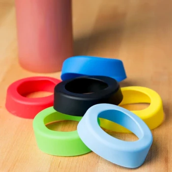 TableCraft SB63A Assorted Silicone WideMouth™ Squeeze Bottle Bands (63mm) - 12/Pack