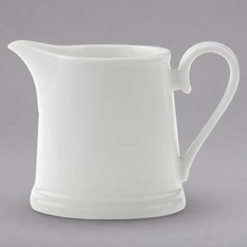 Villeroy & Boch 16-3272-0780 Stella Hotel 8.5 oz. White Bone Porcelain Creamer - 6/Case