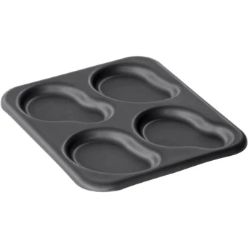 LloydPan 9 1/2" x 11" 4-Compartment Irregular Egg Pan with Dura-Kote Finish RCT-113264-DK