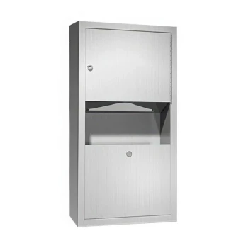 American Specialties, Inc. Traditional 10-0462-AD-9 Stainless Steel Surface-Mounted Paper Towel Dispenser with 2 Gallon Waste Receptacle
